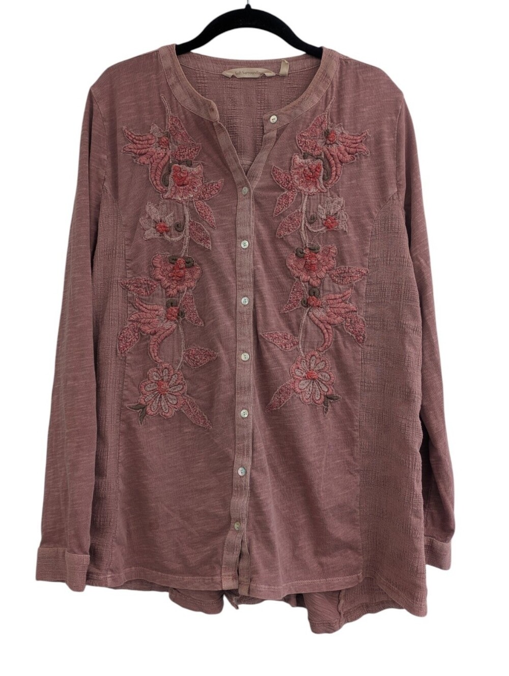 Soft Surroundings L'Enchante Embroidered Top
